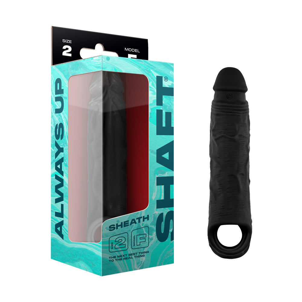 Realistic Dildo - Shaft Model F Sheath Size 2 Black